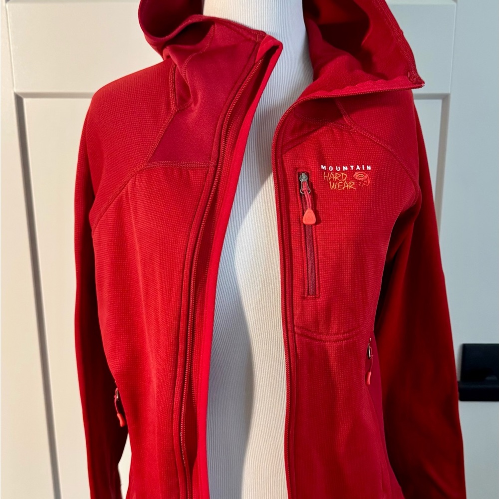 POLARTEC Mountain Hardwear Women's Dark Red Hoodie Jacket - Medium